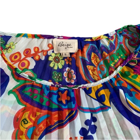 Beige by ECI Multi-Print Art To Wear Swim Cover / Tunic - Picture 5 of 10